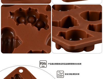 厂家现货批发 硅胶巧克力模具，昆虫造型硅胶巧克力模与冰格模的创新应用